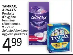 Brunet TAMPAX, ALWAYS Produits d'hygiène féminine sélectionnés offer