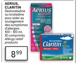 Brunet AERIUS, CLARITIN Desloratadine ou loratadine pour aider au soulagement des symptômes d'allergies offer