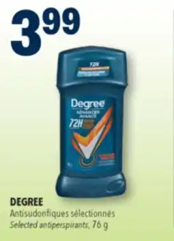Familiprix DEGREE, Selected antiperspirants offer