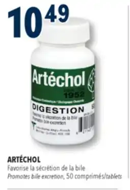 Familiprix ARTÉCHOL, Promotes bile excretion, 50 tablets offer