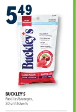 Familiprix BUCKLEY'S Lozenges, 30 units offer