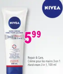 Familiprix NIVEA, Repair & Care, Hand cream 3 in 1 offer