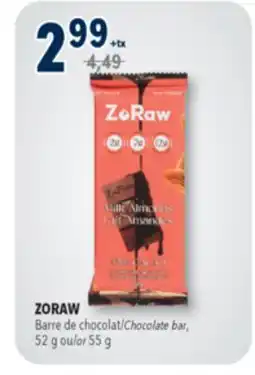 Familiprix ZORAW, Chocolate bar, 52 g or 55 g offer