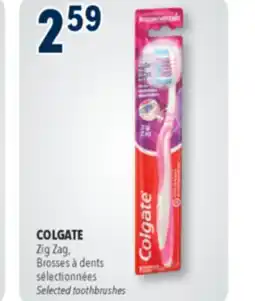 Familiprix COLGATE Zig Zag, Selected toothbrushes offer