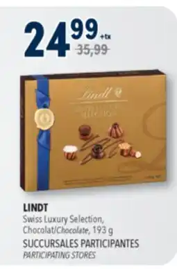 Familiprix LINDT, Swiss Luxury Selection, Chocolate offer