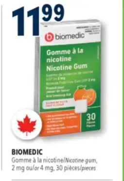 Familiprix BIOMEDIC Nicotine gum, 2mg or 4mg, 30pieces offer