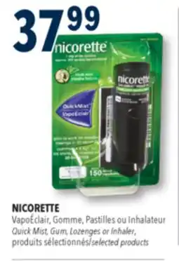 Familiprix NICORETTE, Quick Mist, Gum, Lozenges or Inhaler, selected products offer