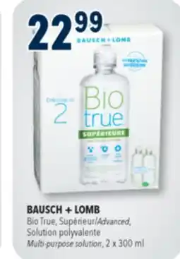 Familiprix BAUSCH + LOMB, Bio True, Advanced, Multi-purpose solution, 2 x 300 ml offer