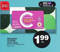 Marches Tradition COMPLIMENTS FACIAL TISSUES offer