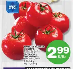 Marches Tradition GREENHOUSE RED TOMATOES offer