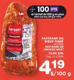 Marches Tradition LESTERS PASTRAMI OR PASTRAMI OR SMOKED MEAT offer