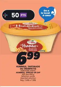IGA FONTAINE SANTÉ HUMMUS, SPREAD OR DIP offer
