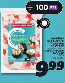 IGA COMPLIMENTS CRAB-FLAVOURED SEAFOOD offer