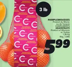 IGA COMPLIMENTS GRAPEFRUITS offer