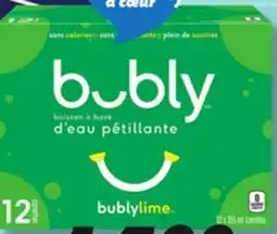 IGA BUBLY (12 x 355 mL) WATER-BASED DRINK OR CARBONATED NATURAL SPRING WATER offer