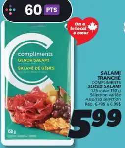 IGA COMPLIMENTS SLICED SALAMI offer