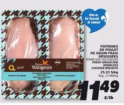 IGA FRESH GRAIN-FED BONELESS CHICKEN BREASTS offer