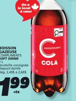 IGA COMPLIMENTS SOFT DRINK offer