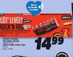 IGA BENNY & CO. FRESH PORK SPARE RIBS offer