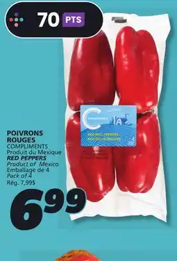 IGA COMPLIMENTS RED PEPPERS offer