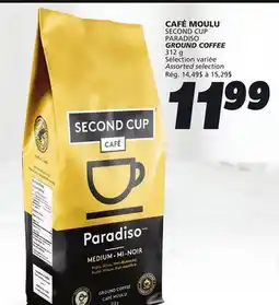 IGA SECOND CUP GROUND COFFEE offer