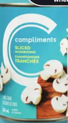 IGA COMPLIMENTS VEGETABLES OR MUSHROOMS offer