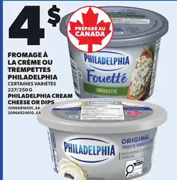 Provigo PHILADELPHIA CREAM CHEESE OR DIPS, 227/250 G offer