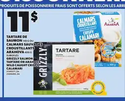 Provigo TARTARE DE SAUMON, 140 G OU CALMARS SAUVAGES CROUSTILLANTS ARAHOVA, 400 G offer