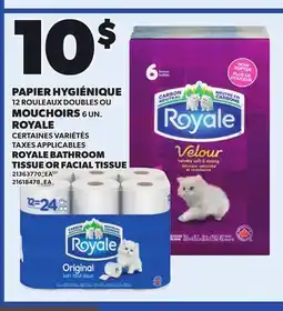 Provigo PAPIER HYGIÉNIQUE 12 ROULEAUX DOUBLES OU MOUCHOIRS 6 UN offer