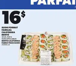 Provigo SUSHI FORMAT FAMILIAL CALIFORNIA BENTO, 30 UN./645 G offer