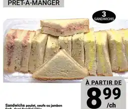 Pasquier Sandwichs dami familied poulet, oeufs ou jambon Emb. demi familial offer