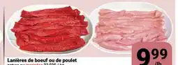 Pasquier Lanières de boeuf ou de poulet nature ou marinées offer