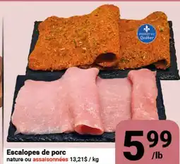 Pasquier Escalopes de porc nature ou assaisonnées offer