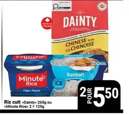 Pasquier Riz cuit Dainty 265g ou POUR 550 Minute Rice offer
