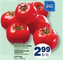 Marché Bonichoix GREENHOUSE RED TOMATOES offer
