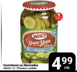 Pasquier Cornichons ou Marinades offer
