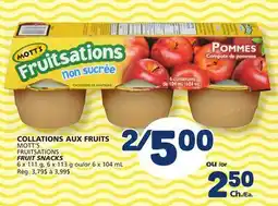 Marché Bonichoix MOTT'S FRUITSATIONS FRUIT SNACKS offer