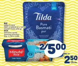 Marché Bonichoix MINUTE RICE OR TILDA (250 g) RICE offer