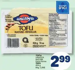 Marché Bonichoix TOFU UNISOYA NATURE offer