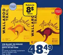 Marché Bonichoix WALLAROO TRAIL WHITE OR RED WINE offer