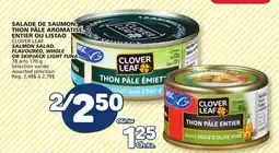 Marché Bonichoix CLOVER LEAF SALMON SALAD, FLAVOURED, WHOLE OR SKIPJACK LIGHT TUNA offer