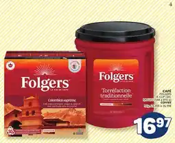 Marché Bonichoix FOLGERS K-CUP, MOULU COFFEE offer