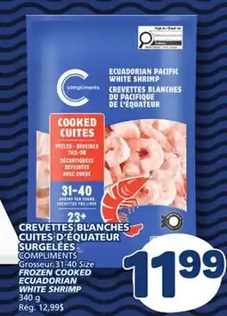 Marché Bonichoix COMPLIMENTS FROZEN COOKED ECUADORIAN WHITE SHRIMP offer