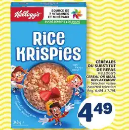 Marché Bonichoix KELLOGG'S CEREAL OR MEAL REPLACEMENT offer