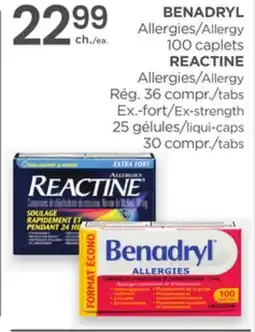 Proxim BENADRYL, REACTINE offer