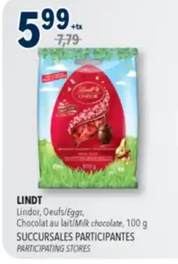 Familiprix LINDT, Lindor, eggs,Milk chocolate offer