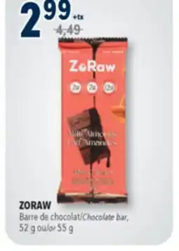 Familiprix ZORAW Chocolate bar, 52g or 55g offer