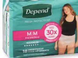 Familiprix DEPEND Selected products and sizes offer
