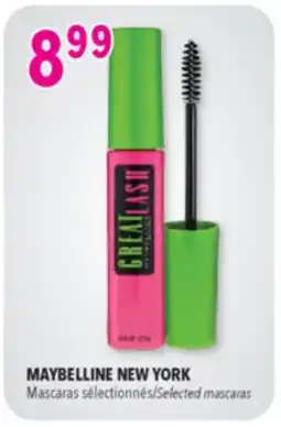 Familiprix MAYBELLINE NEW YORK, Mascaras Selected mascaras offer