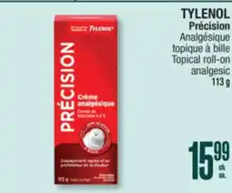Jean Coutu TYLENOL Précision Topical roll-on analgesic offer